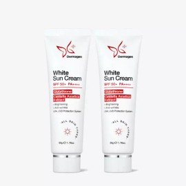 Dermagen 더마겐 화이트 선크림 50g 2개 예민피부 3중 기능성 무기자차 썬크림 Dermagen White Sunscreen 50g 2pcs for Sensitive Skin Triple Function Mineral Sunscreen