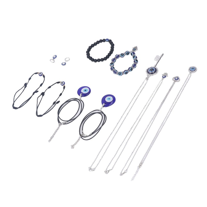 6 Pcs Scary Eye Bracelet Blue Eyes Good Luck Amulet