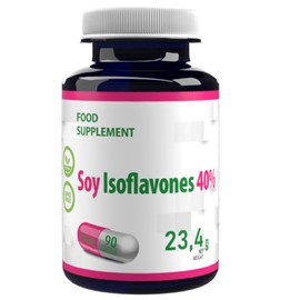SOYA Isoflavones 40% 90 Vegan Capsules, 3rd Party Lab Tested, High Strength Supplement, Gluten and GMO Free