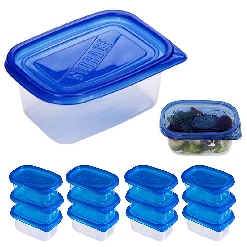 12 Pc Small Food Storage Container Meal Prep Freezer Microwave
