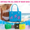 IKSII Charms for Bogg Bag Letters Rubber Beach Bag Accessories