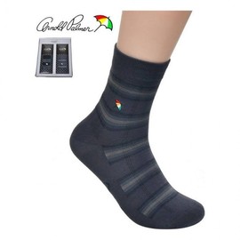 Men's Mid-Calf Checkered Honeycomb Socks with Logo Embroidery (2-Pair Set) 1 Set (2 Pairs) - 26cm