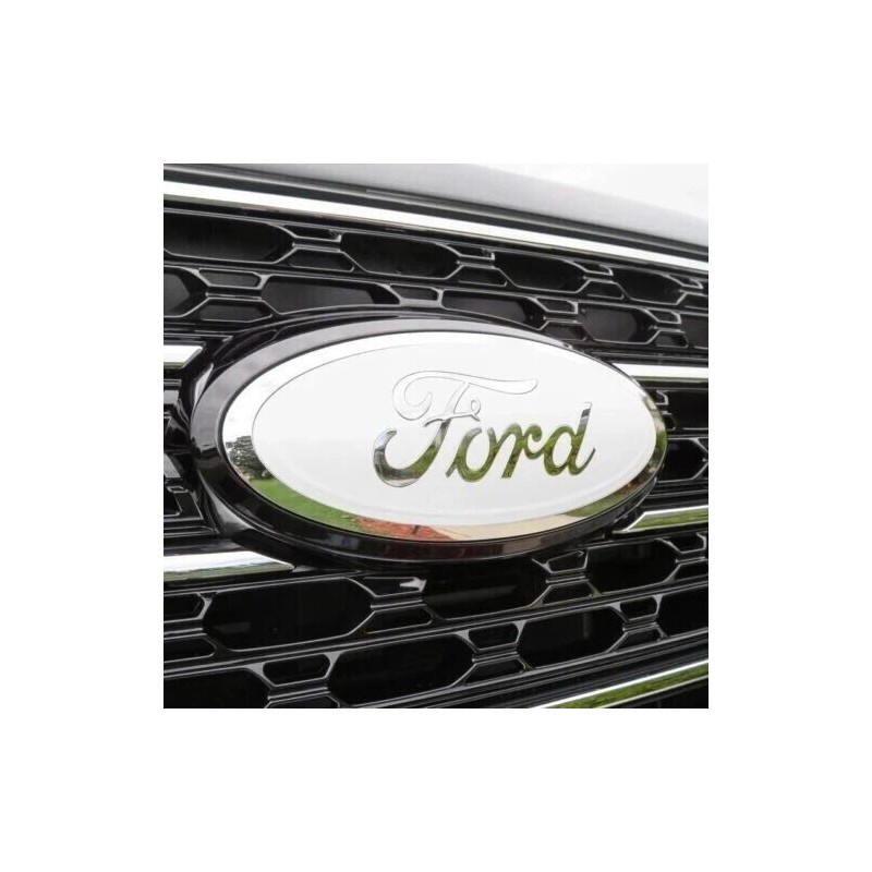 FORD F150 Front Grille Tailgate Emblem 9 inch White Grill