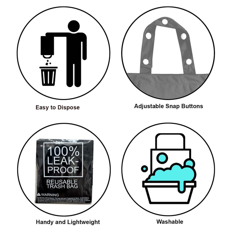 RMMOORORO Car Trash Bag with Drawstring, Cat Pattern Design, Hanging