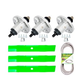 Mower Deck Rebuild Kit Fits for 48" Deck， Compatible with John De ere D140 LA145 LA130 D160 D150 LA140 LA165 LA155, Include 3 Spindle GY21098 GY20867 GY20962, 3 Blade GY20852, 1 B ELT GX20571