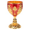 Pssopp 4 Inch Goblet Chalice Gold, Gold Red (Primary: Red)