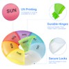 Portable Round Weekly Pill Box 7 Day Dosset Box, Multicolor