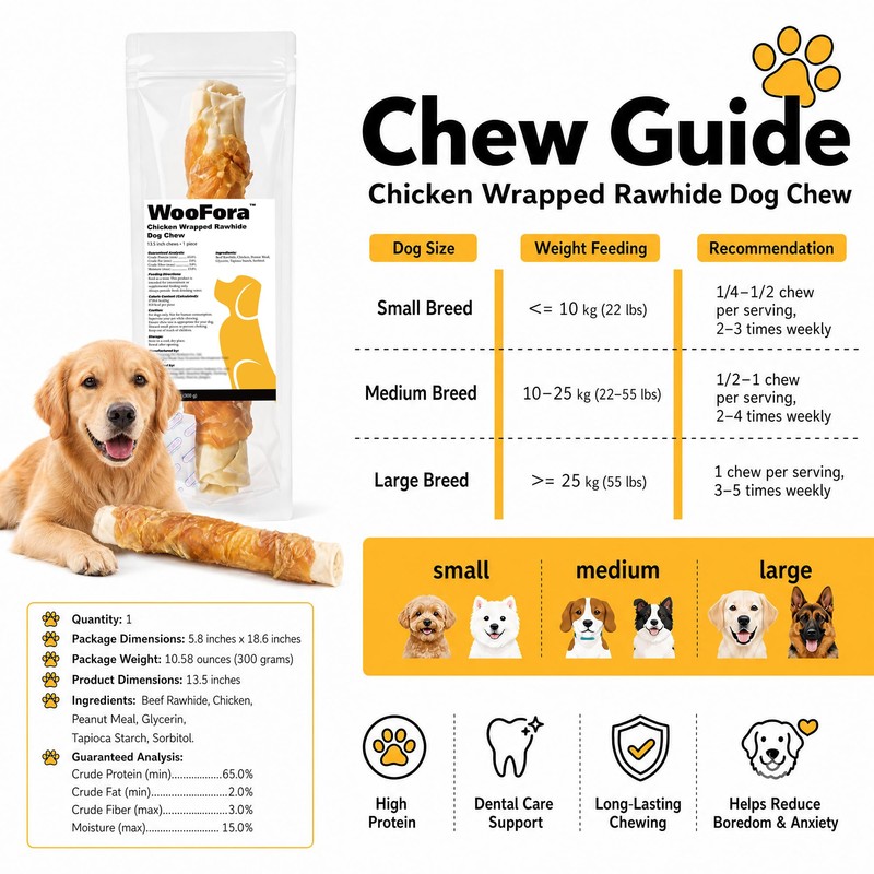 Chicken Wrapped Rawhide Roll Dog Chew, 1 Count Long Lasting