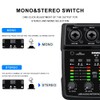 BOMGE M12 USB Audio Interface, 2-Channel Mixer, XLR/3.5mm Input, 48V