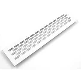 Design61 Aluminium Ventilation Grille L 245 x H 60 mm Exhaust Grille in White