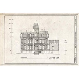 Historic Pictoric : Blueprint HABS Cal,34-SAC,19- (Sheet 8 of 9) - Albert Gallatin House, 1527 H Street, Sacramento, Sacramento County, CA 36in x 24in