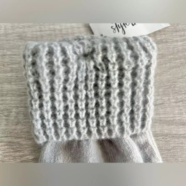 Style & Co Women's Faux-Fur Pom Pom Waffle-Knit Gloves