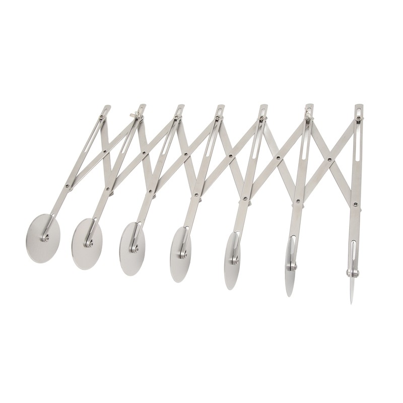 7 Wheel Pastry Cutter Roller Stainless Steel Multifunction Adjustable Width