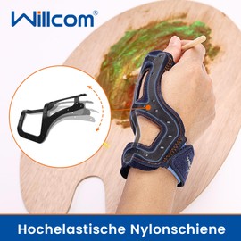 Willcom Kompression Daumenstütze für Rechts und Links, Daumensattelgelenk Daumenbandage, für Daumenverletzungen, Abzugsfinger und Sehnenscheidenentzündung（M
