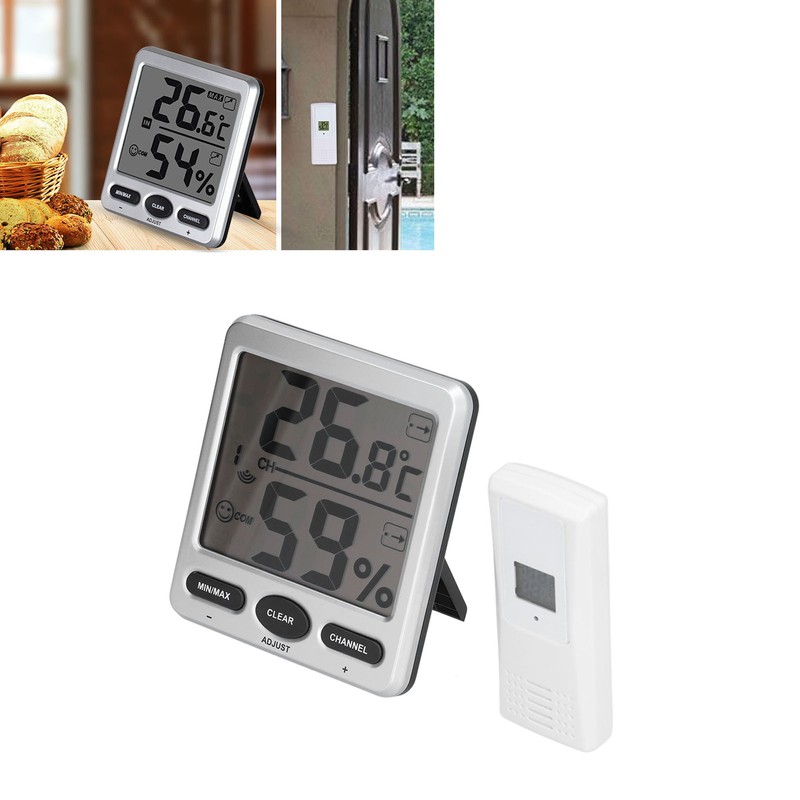 Wireless Thermometer Hygrometer Digital Temperature Humidity Monitor for Indoor Outdoor