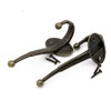 LXZ 4 PCs Antique Brass Wall Mounted Hooks - Wall