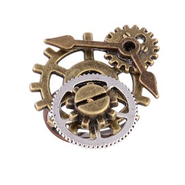 OATIPHO Set of 2 Vintage Steampunk Rings Made of Creative Watch Gears Finger Rings for Men and Women Elegant Jewellery Decoration in Retro Style, Metal, No Gemstone