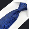 S&W SHLAX&WING Ties for Men Black Navy Blue Patterned Geometric