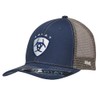 ARIAT Men's Shield Logo Adjustable Cap, Mesh Snap Back, Navy/Tan