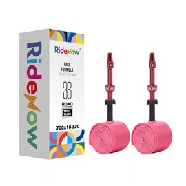 Bibike 2/4 Pack Ridenow TPU Tubes 700 x 18-32c Inner Tubes with 45/65/85mm Metal Presta Valve, Removable Valve Core