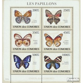 Comoros 2149-2154 Sheetlet (complete. issue.) unmounted mint/never hinged ** MNH 2009 Butterflies (Stamps for collectors) Butterflies