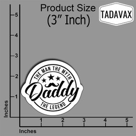 Sticker Decorate Books, Laptops, Water Bottles, Kindle Sticker, Waterproof Vinyl Sticker (Daddy The Man The Myth The Legend)