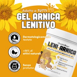 Arnica Montana Gel 98% 550 ml | LeniArnica – natürliche Muskelentlastung für empfindliche Haut | parfümfrei, hypoallergen, schnelle Absorption | Made in Ital