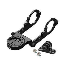REC-MOUNTS WAH-Narrow19+GP Wahoo ELEMNT Combo Mount (Double Handle Narrow Type, Bottom Adapter Included) for 1.2 inches (31.8 mm) Wafoo Element ROAM Compatible, Black