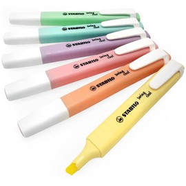 STABILO-Swing Cool Pastel Highlighter Marker Pens - 1-4mm - Pack of 6 Assorted Colours