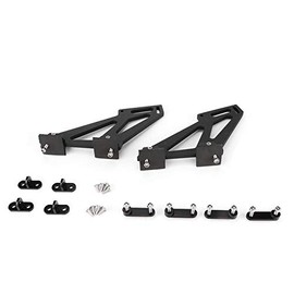 Qiilu Spoiler Mount Brackets, Universal Car CNC Aluminum Alloy Rear Wing Trunk Racing Tail Spoiler Legs Mount Brackets