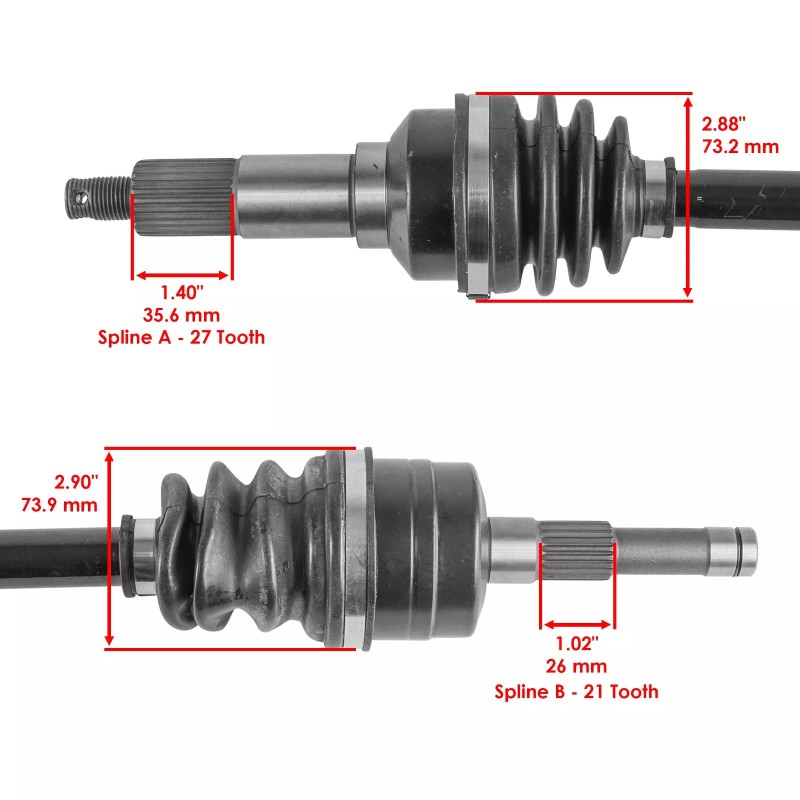 Caltric Front Left Complete CV Joint Axle for Yamaha Kodiak