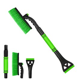 Ayizhiniu Car Ice Scraper with Broom Snow Brush Car 2-in-1 Ice Scraper Car Snow Brush Removable Snow Brush Car for 360° Rotating Head, Can be Used on Car