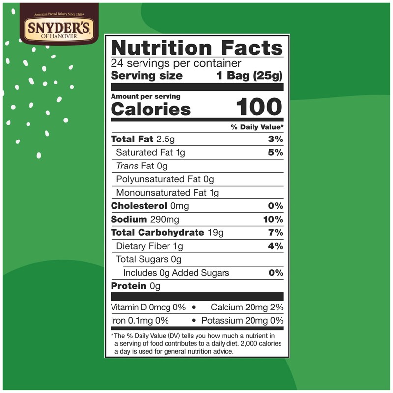 Snyder's of Hanover Gluten Free Pretzel Sticks, 100 Calorie Individual