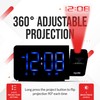 Projection Alarm Clock, Digital LED Clock Radio with 360° Projector,