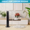 Comfort Zone 40" 3-Speed Oscillating Portable Tower Fan with Remote,