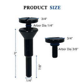 3/8" & 1/4" Arbor Hole Mounting Mandrel for Cut-Off Wheels - Die Grinder/Drill Attachment