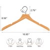 TOPIA HANGER Rubber Wood Hangers, Wooden Clothes Hangers with Rotatable