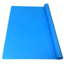 EPHome Extra Large Multipurpose Silicone Nonstick Clay Mat, Heat Resistant Nonskid Counter Mat, Dab Mat, 23.6''x15.76'' (Blue)