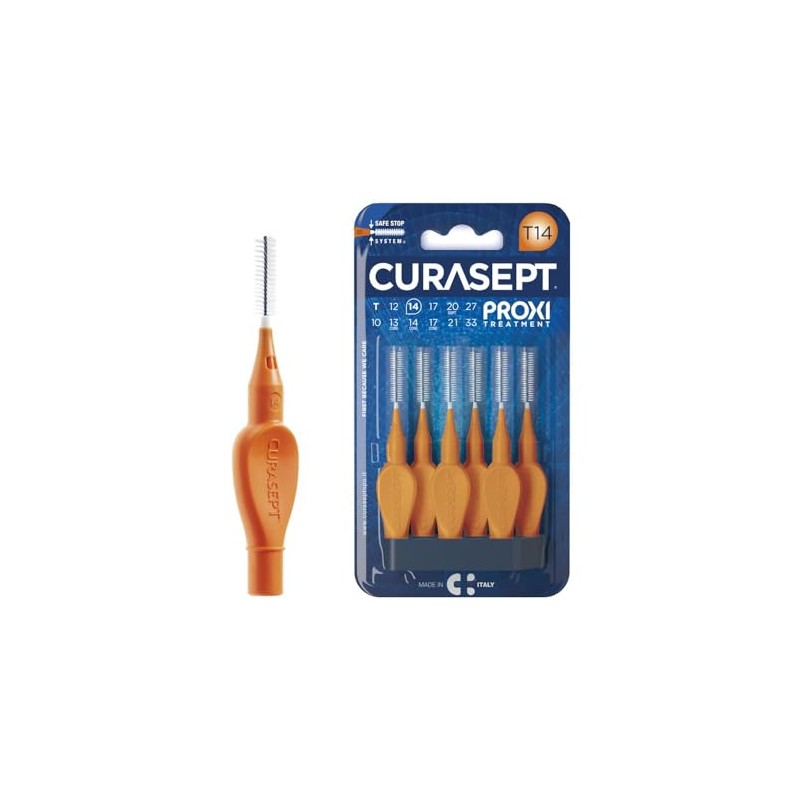 Curasept Proxi T14 Scovolino Interdental Brush - Orange (Pack of