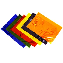 Bright Ideas Pack of 48 A4 Cellophane Sheets in Assorted Colours. Colourfast and Acid-Free. Ideal for Creative Art and Crafts supplies, Scrapbooking Assortment and Stained-Glass Window. BI2614.