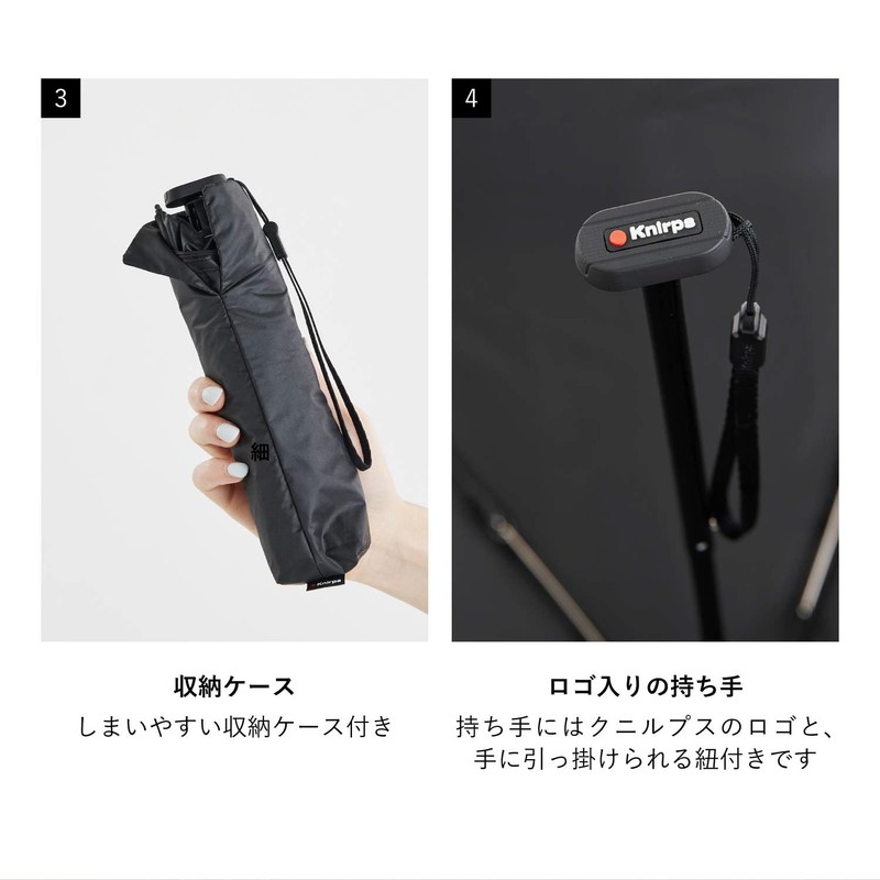 Knirps US.050 Solids Blue Solid Blue Folding Umbrella, Lightweight, Compact,