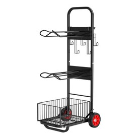 Rolling Saddle Cart with Wheel Horse Tack Cart Dolly Heavy Duty Horse Equipment Cart Foldable Show Cart with Saddle Rack for Storage Moving Organize Transport Supplies