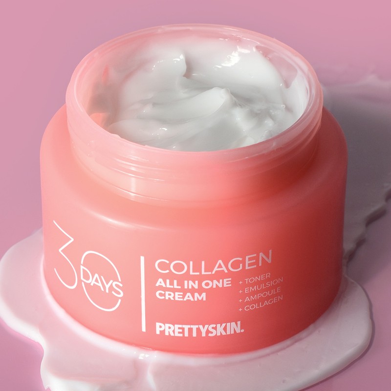 Pretty Skin Collagen Cream Large Capacity 100ml 2 Pieces All-in-One