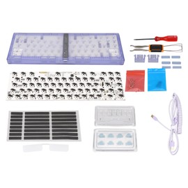 DIY Mechanical Keyboard Kit 67 Keys Wired Switch Hot Swap RGB Backlit Support 5pin 3pin Switch Custom Gaming Keyboard Purple