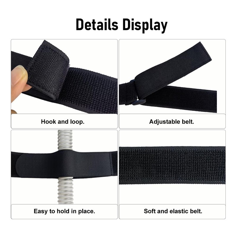 Toeloioh 2Pcs Adjustable Oxygen Hose Strap, Oxygen Tube Strap Holder,