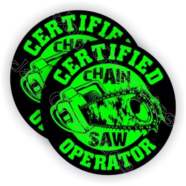 Unbranded/Generic CHAINSAW Operator Hard Hat Stickers ~ Funny Helmet Decals Chain Saw Blade Labels