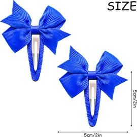 8Pcs Hair Bows, Blue Hair Bow Clip Blue School Hair Accessories Bride Bridesmaids Wedding Hair Accessories for Women Girls