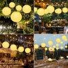HOTUT Solar Lights Outdoor Garden, 2 Pack 10in Hanging Solar