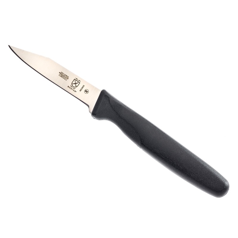 Mercer Culinary Millennia Black Handle Paring Knife, Clip Point Blade,