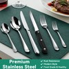 49-Piece Silverware Set with Organizer, Stainless Steel Flatware Utensils Set